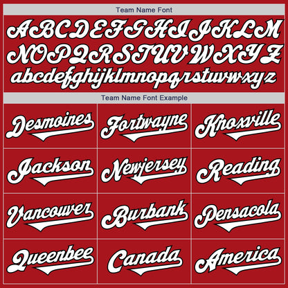 Custom Red White-Black Authentic Two Tone Baseball Jersey - Sky-Custom