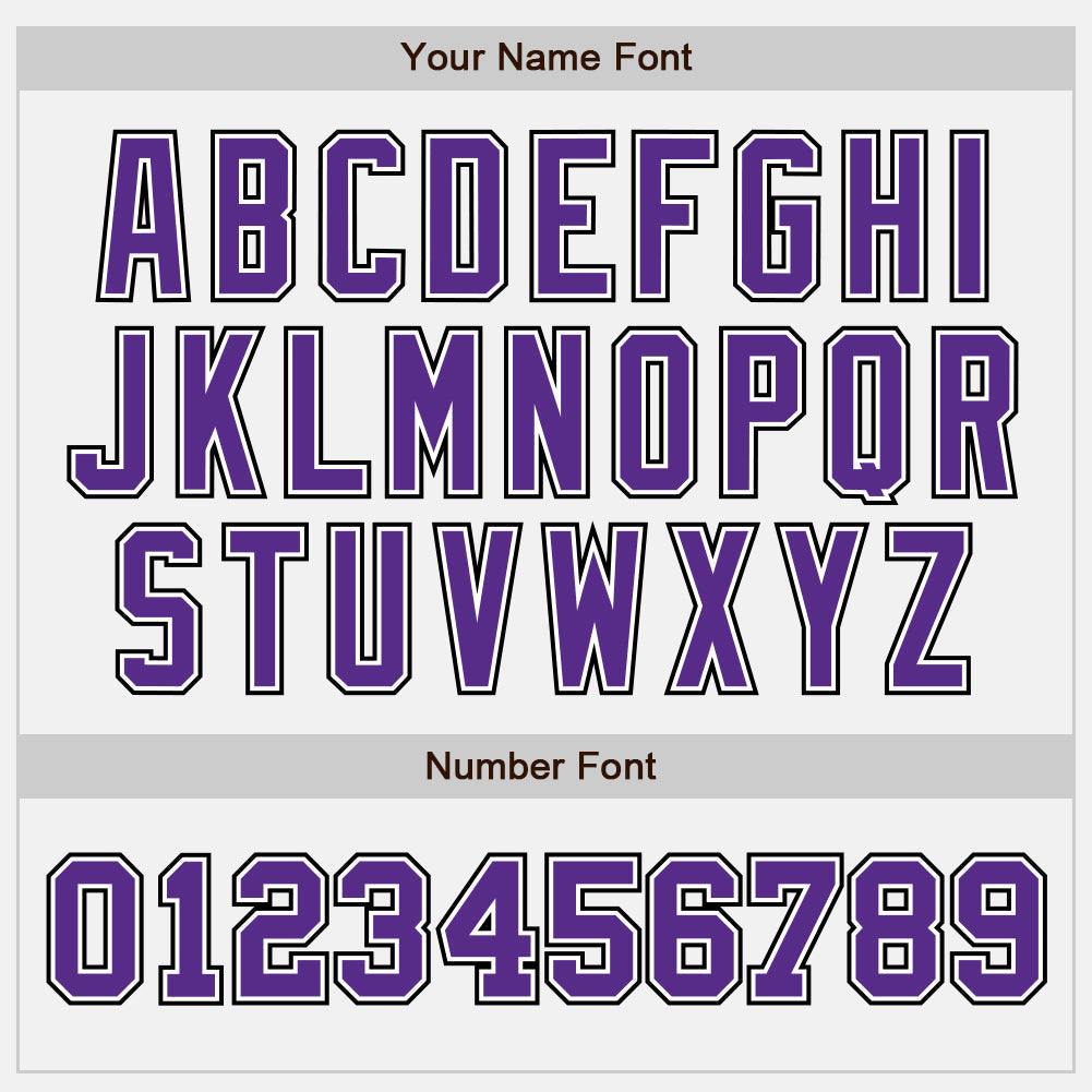 Custom White Purple-Black Authentic Two Tone Baseball Jersey - Sky-Custom