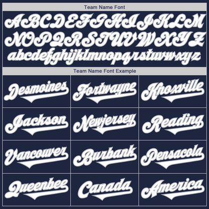 Custom Navy White-Gray Authentic Two Tone Baseball Jersey - Sky-Custom