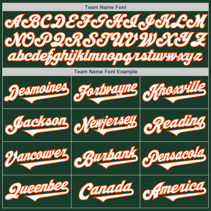 Custom Green White-Orange Authentic Two Tone Baseball Jersey - Sky-Custom