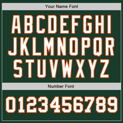 Custom Green White-Orange Authentic Two Tone Baseball Jersey - Sky-Custom