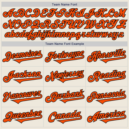 Custom Cream Orange-Black Authentic Two Tone Baseball Jersey - Sky-Custom