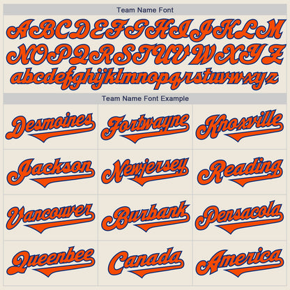 Custom Cream Orange-Royal Authentic Two Tone Baseball Jersey - Sky-Custom
