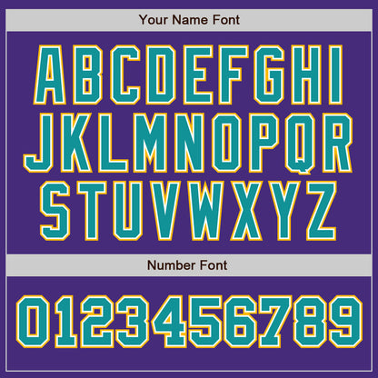 Custom Purple Teal-Gold Authentic Two Tone Baseball Jersey - Sky-Custom