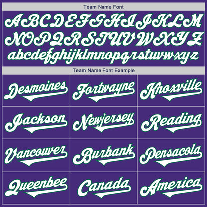 Custom Purple White-Kelly Green Authentic Two Tone Baseball Jersey - Sky-Custom