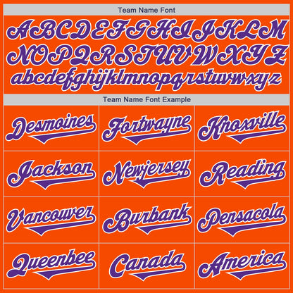 Custom Orange Purple-White Authentic Two Tone Baseball Jersey - Sky-Custom