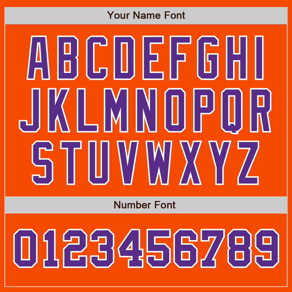 Custom Orange Purple-White Authentic Two Tone Baseball Jersey - Sky-Custom