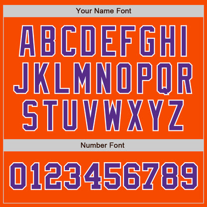 Custom Orange Purple-White Authentic Two Tone Baseball Jersey - Sky-Custom