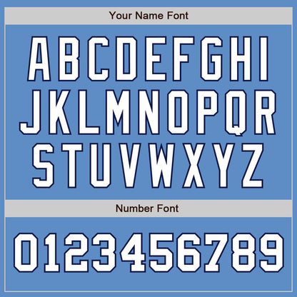 Custom Powder Blue White-Navy Authentic Two Tone Baseball Jersey - Sky-Custom