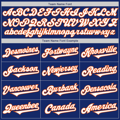 Custom Royal White-Orange Authentic Two Tone Baseball Jersey - Sky-Custom