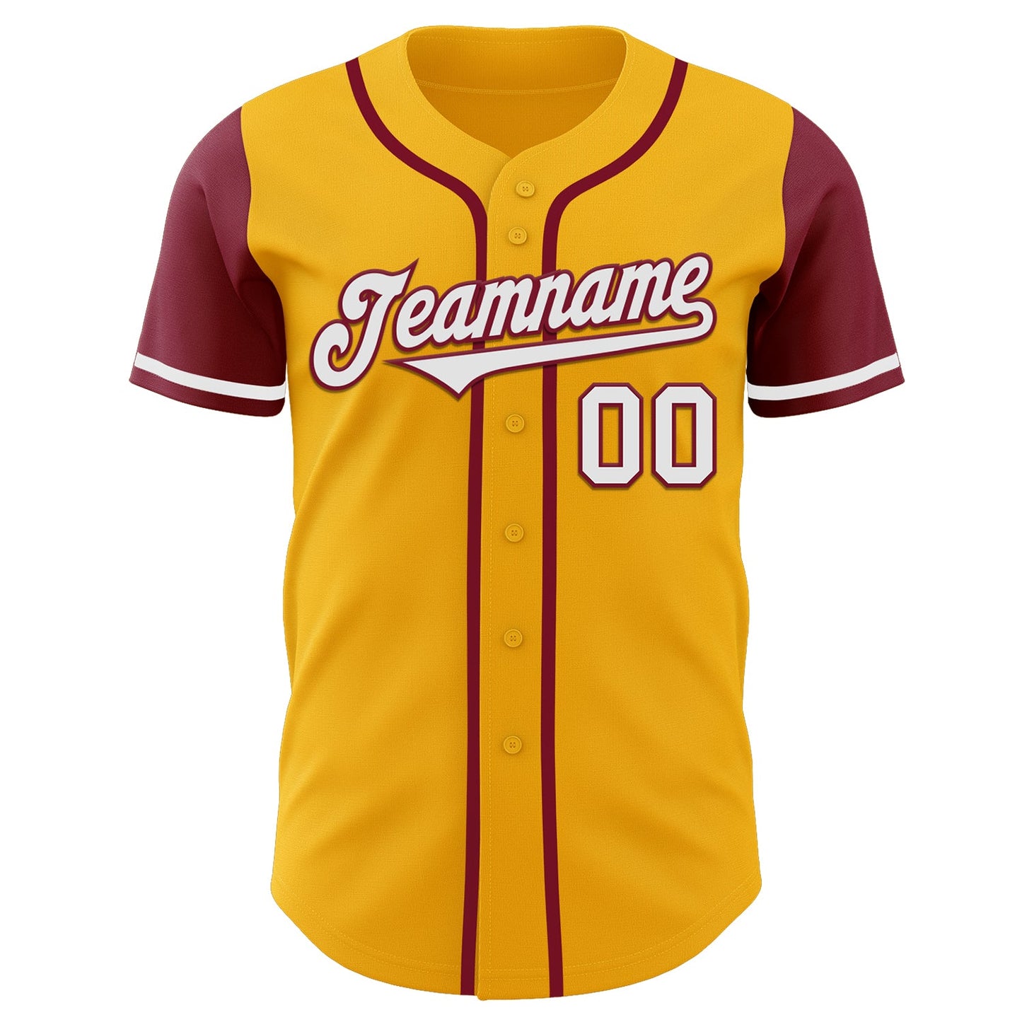 Custom Gold White-Crimson Authentic Two Tone Baseball Jersey - Sky-Custom