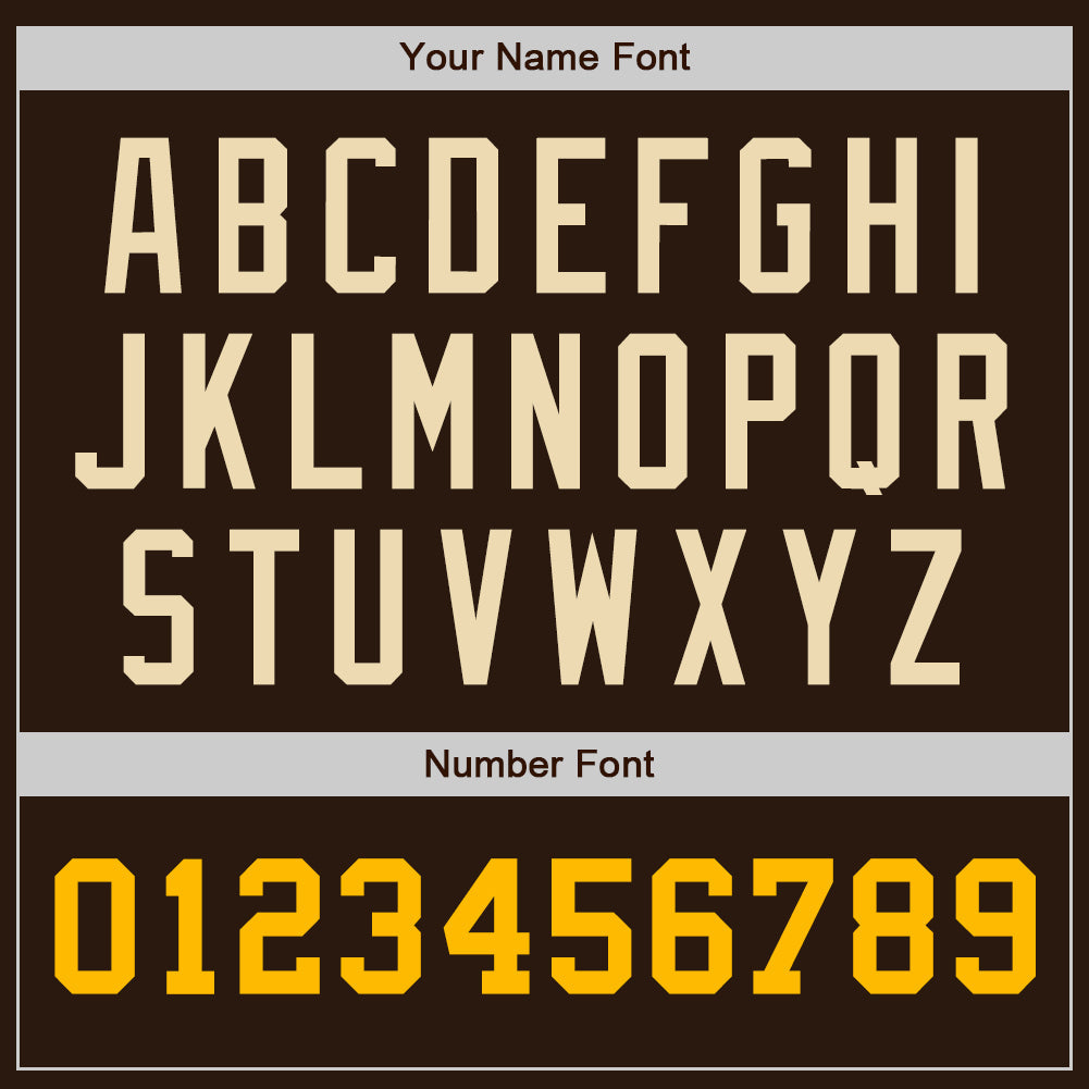 Custom Brown Gold-Cream Authentic Two Tone Baseball Jersey - Sky-Custom