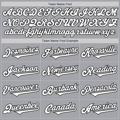 Custom Gray White-Black Authentic Two Tone Baseball Jersey - Sky-Custom