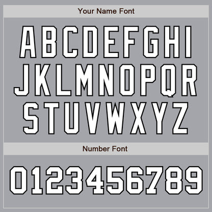 Custom Gray White-Black Authentic Two Tone Baseball Jersey - Sky-Custom