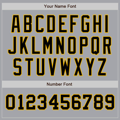 Custom Gray Black-Gold Authentic Two Tone Baseball Jersey - Sky-Custom