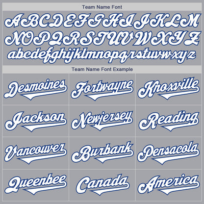 Custom Gray White-Royal Authentic Two Tone Baseball Jersey - Sky-Custom