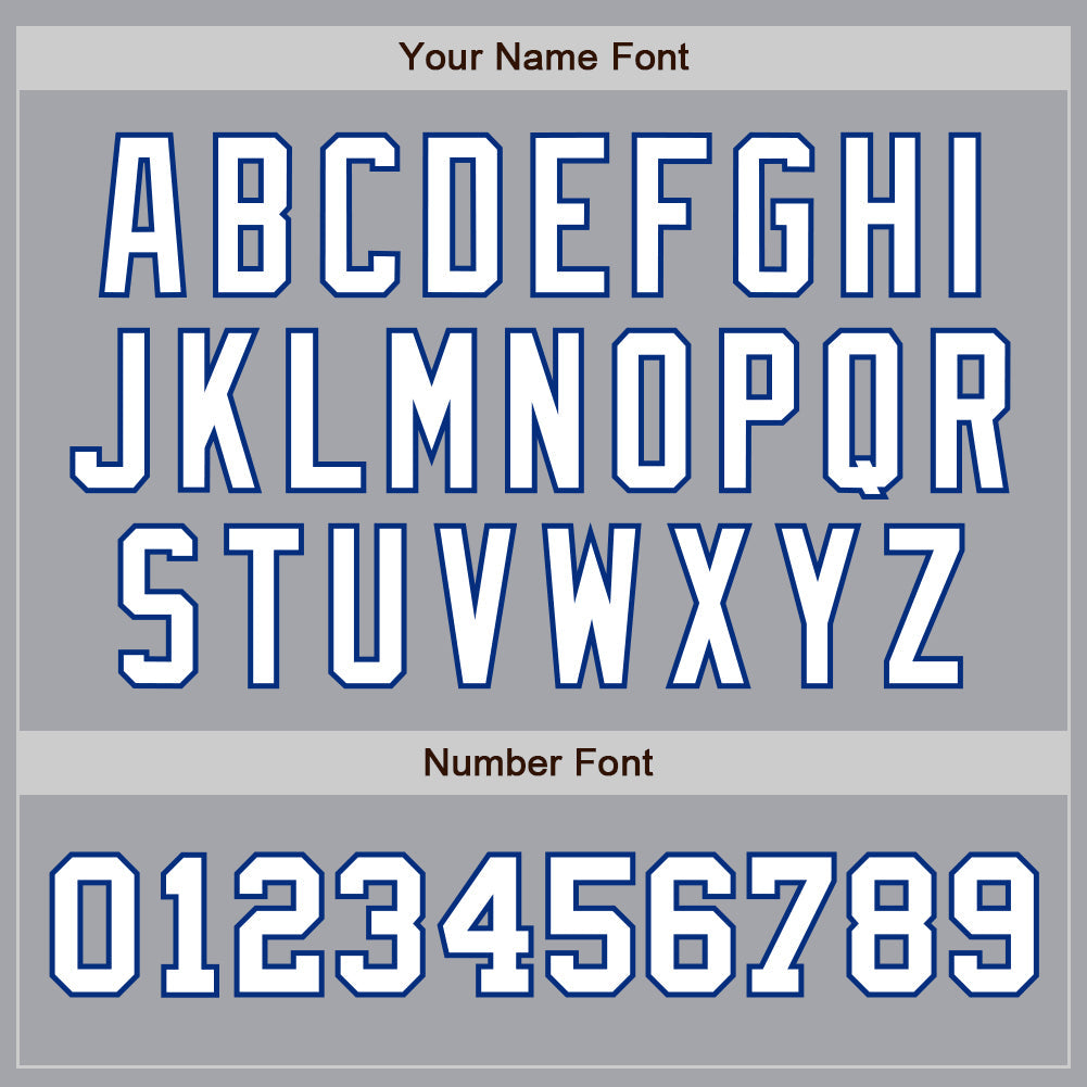 Custom Gray White-Royal Authentic Two Tone Baseball Jersey - Sky-Custom