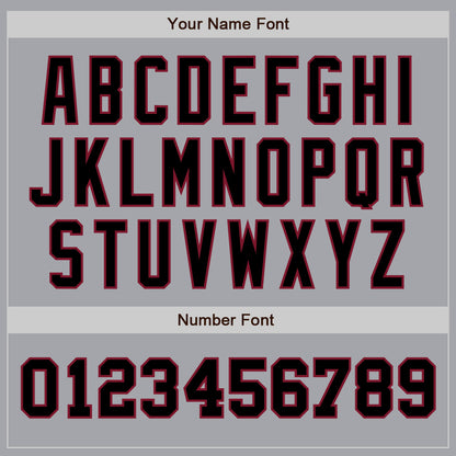 Custom Gray Black-Crimson Authentic Two Tone Baseball Jersey - Sky-Custom