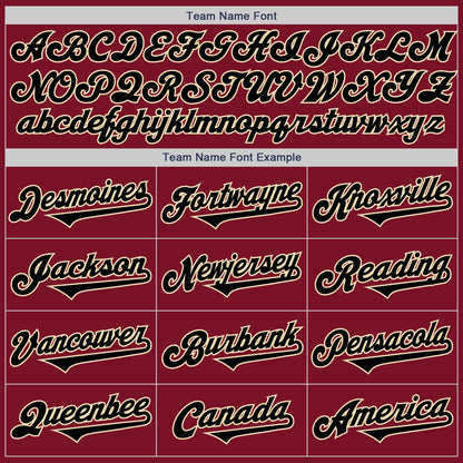 Custom Crimson Black-Cream Authentic Two Tone Baseball Jersey - Sky-Custom