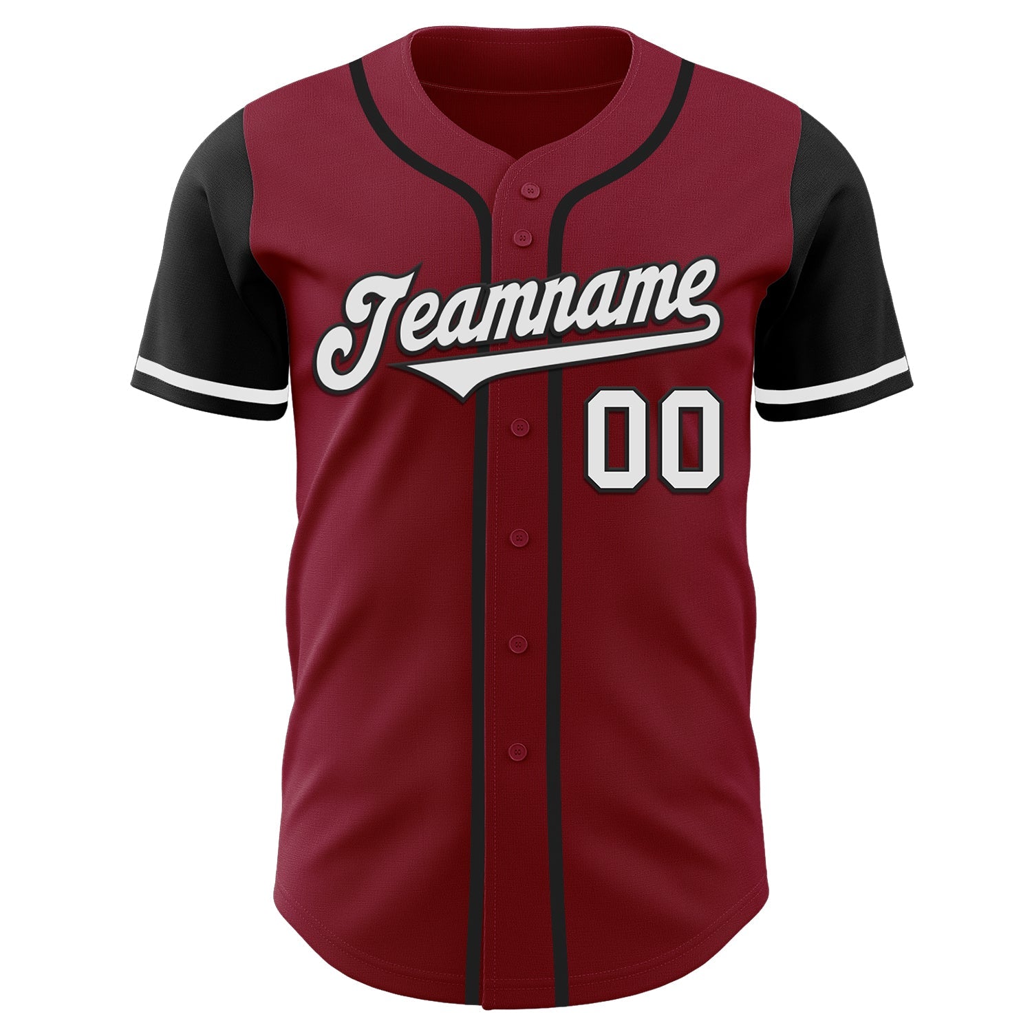 Custom Crimson White-Black Authentic Two Tone Baseball Jersey - Sky-Custom