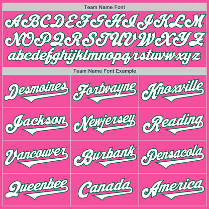 Custom Pink White-Kelly Green Authentic Two Tone Baseball Jersey - Sky-Custom