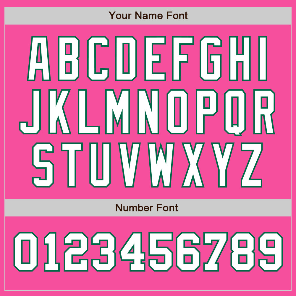 Custom Pink White-Kelly Green Authentic Two Tone Baseball Jersey - Sky-Custom