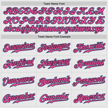 Custom White Light Blue Pink-Black Authentic Two Tone Baseball Jersey - Sky-Custom