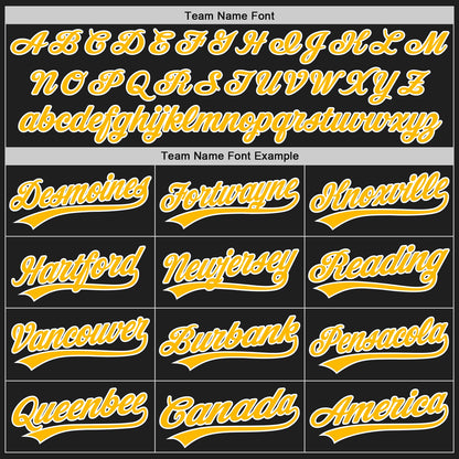 Custom Black Gold-White Authentic Two Tone Baseball Jersey - Sky-Custom