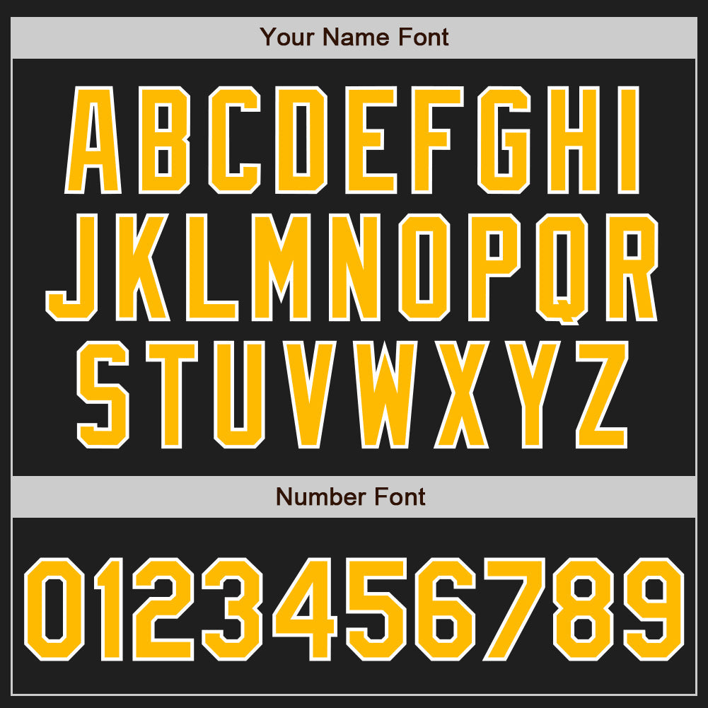 Custom Black Gold-White Authentic Two Tone Baseball Jersey - Sky-Custom