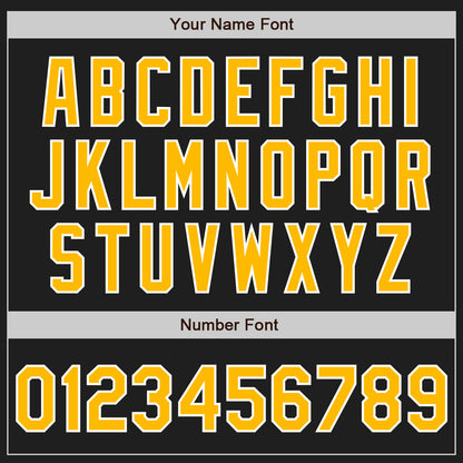 Custom Black Gold-White Authentic Two Tone Baseball Jersey - Sky-Custom