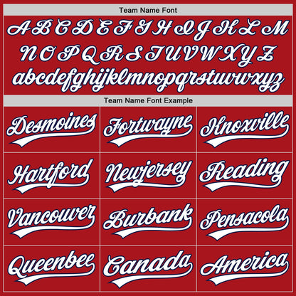 Custom Red White-Navy Authentic Two Tone Baseball Jersey - Sky-Custom