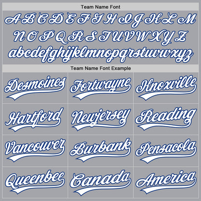 Custom Gray White-Royal Authentic Two Tone Baseball Jersey - Sky-Custom