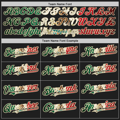 Custom Black Vintage Mexican Flag Kelly Green Red-City Cream Authentic Two Tone Baseball Jersey - Sky-Custom