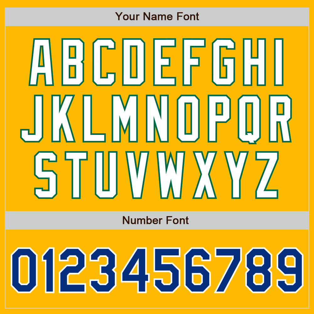 Custom Gold Royal-Kelly Green Authentic Two Tone Baseball Jersey - Sky-Custom