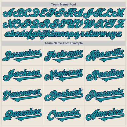 Custom Cream Red Teal-Navy Authentic Two Tone Baseball Jersey - Sky-Custom