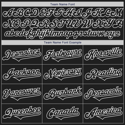 Custom Black White Authentic Two Tone Baseball Jersey - Sky-Custom
