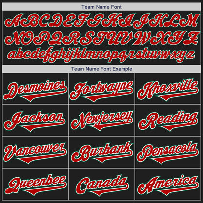 Custom Black Red-Kelly Green Authentic Two Tone Baseball Jersey - Sky-Custom