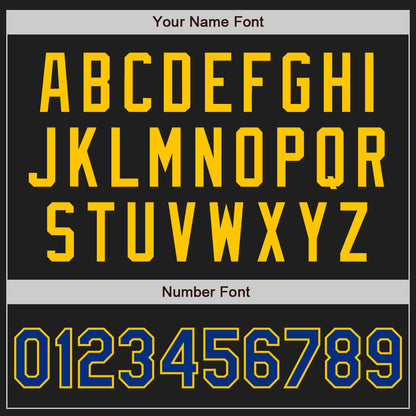 Custom Black Royal-Yellow Authentic Two Tone Baseball Jersey - Sky-Custom