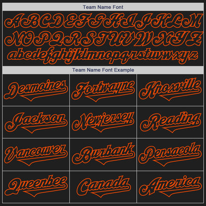 Custom Black Orange Authentic Two Tone Baseball Jersey - Sky-Custom