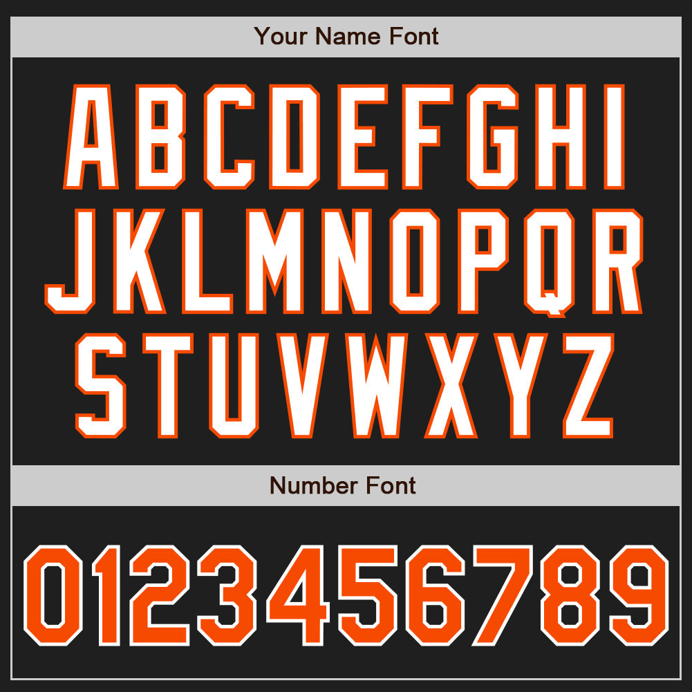 Custom Black Orange-White Authentic Two Tone Baseball Jersey - Sky-Custom