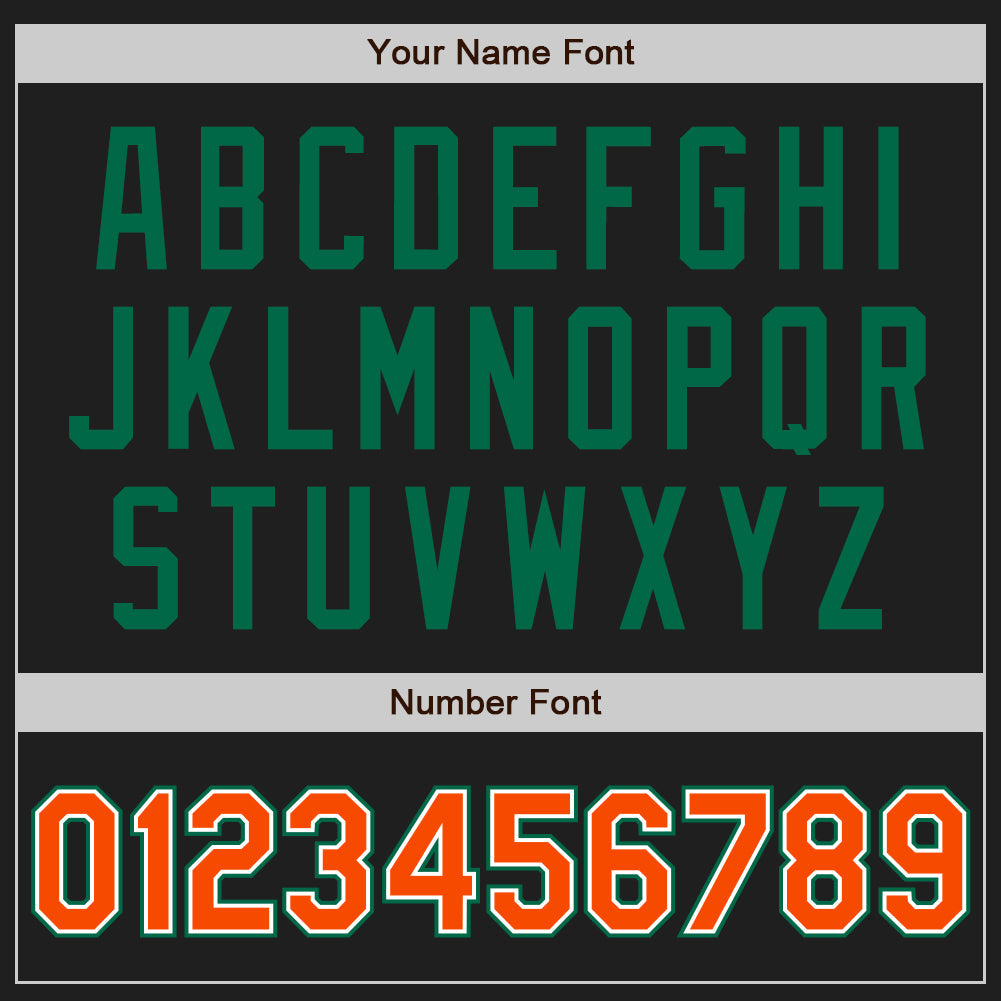 Custom Black Orange-Kelly Green Authentic Two Tone Baseball Jersey - Sky-Custom