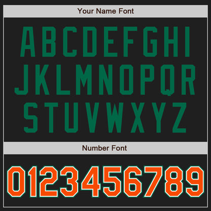 Custom Black Orange-Kelly Green Authentic Two Tone Baseball Jersey - Sky-Custom