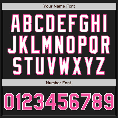 Custom Black Pink-White Authentic Two Tone Baseball Jersey - Sky-Custom