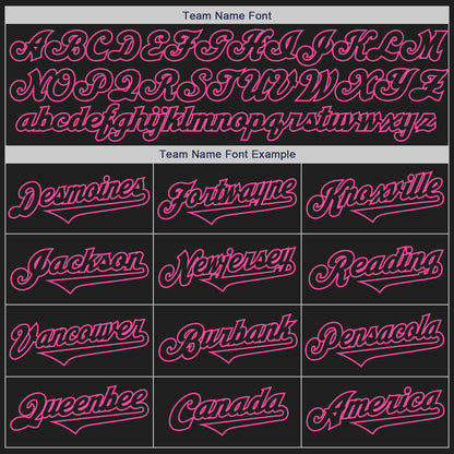 Custom Black Pink Authentic Two Tone Baseball Jersey - Sky-Custom