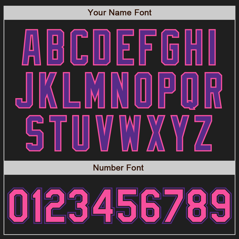 Custom Black Pink-Purple Authentic Two Tone Baseball Jersey - Sky-Custom