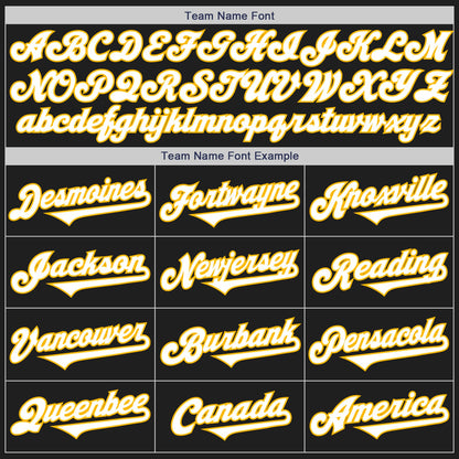 Custom Black White-Gold Authentic Two Tone Baseball Jersey - Sky-Custom