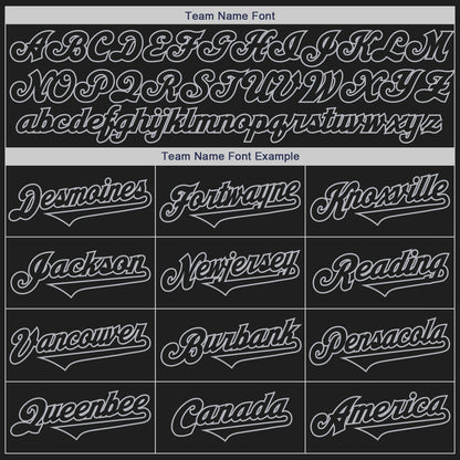 Custom Black Gray Authentic Two Tone Baseball Jersey - Sky-Custom
