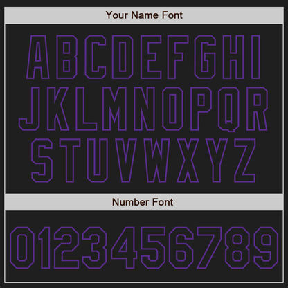 Custom Black Purple Authentic Two Tone Baseball Jersey - Sky-Custom