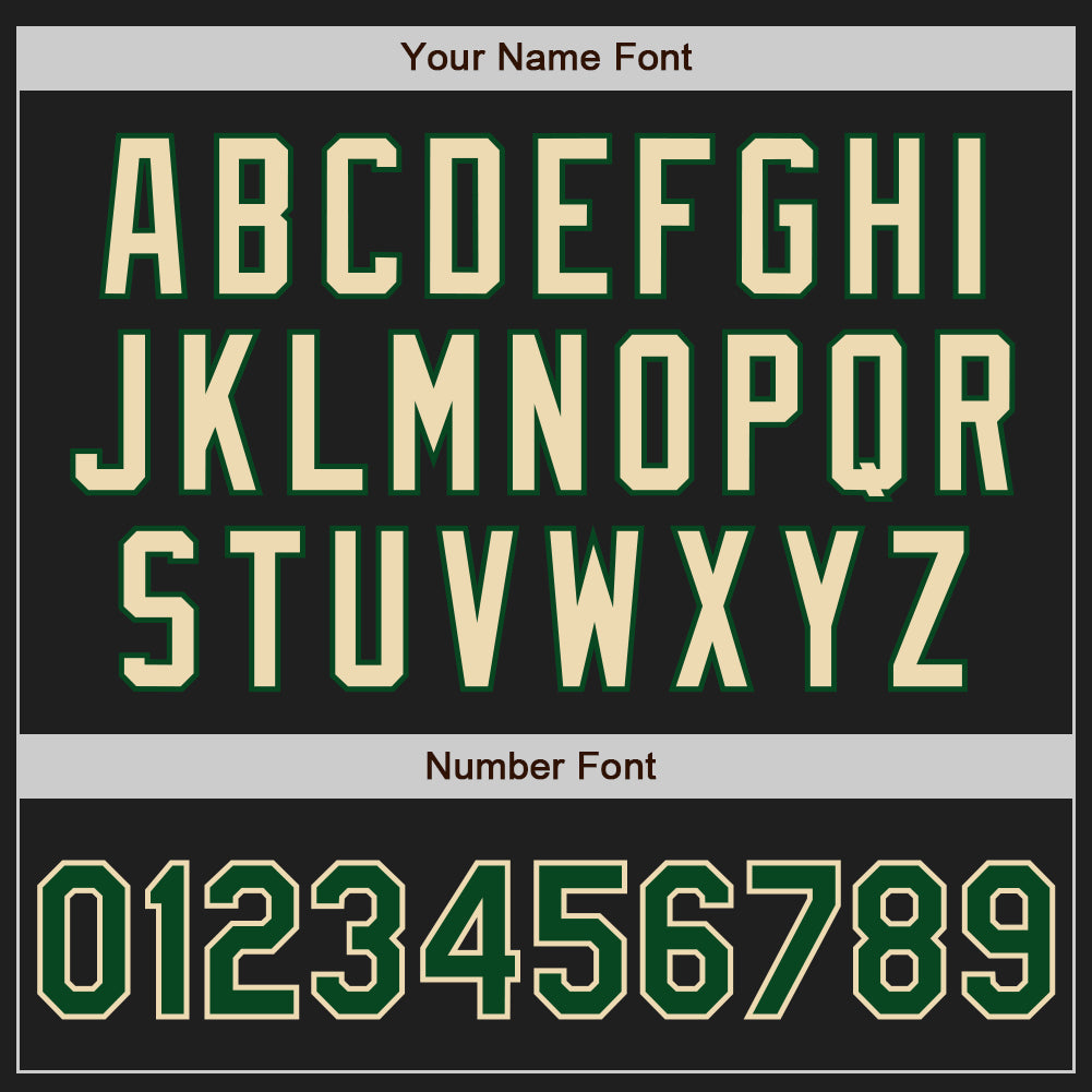 Custom Black Green-Cream Authentic Two Tone Baseball Jersey - Sky-Custom