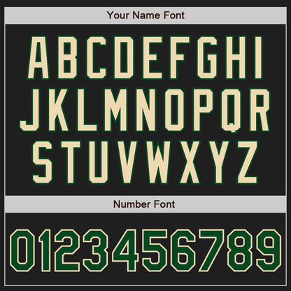 Custom Black Green-Cream Authentic Two Tone Baseball Jersey - Sky-Custom